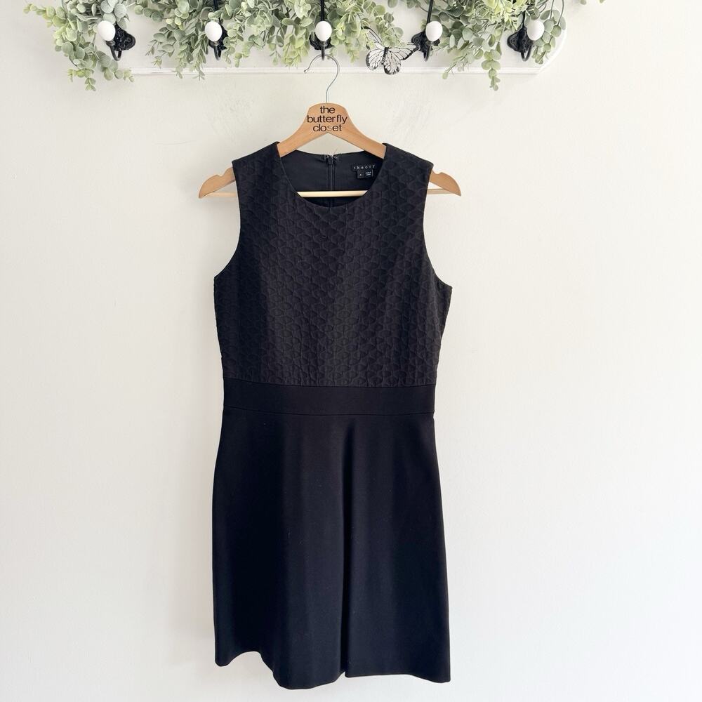 Theory Alaqua C dress Black Cocktail Formal Luxury Size 4 #MB